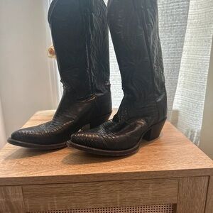Women's Black Western Heeled Boots